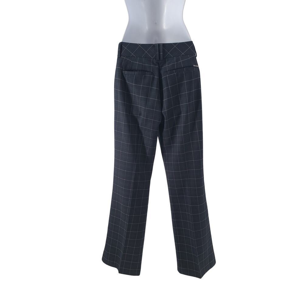 New York & Company women's trousers Navy white & blue plaid Size 2 Dark Academia - Picture 2 of 10